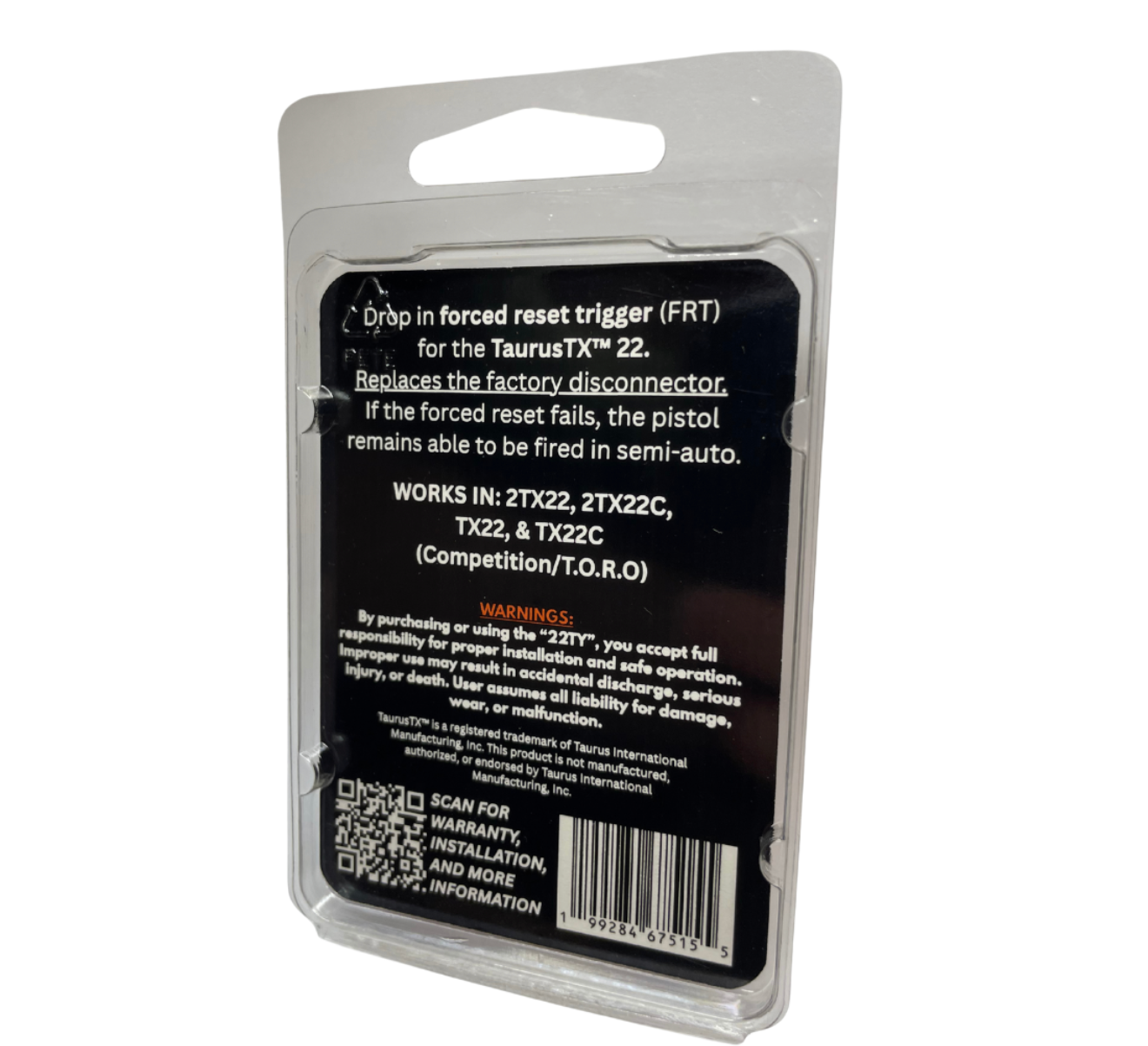 Freedom Fingers 22TY — Drop-In FRT for Taurus TX22 | All Models & Gens