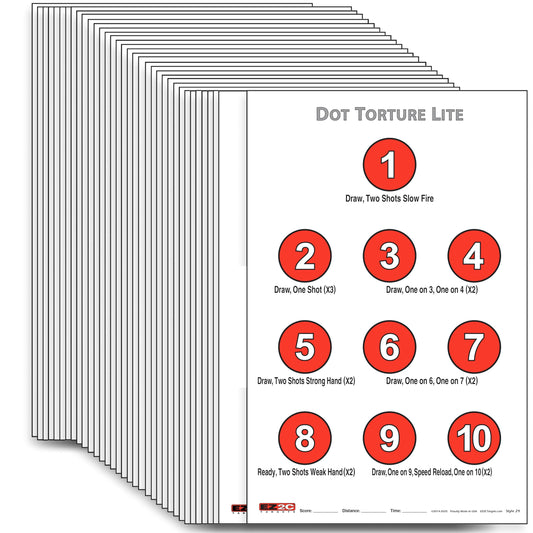 EZ2C Targets #29: Dot Torture Lite Drill 11"x17" Paper Shooting Target USA MADE