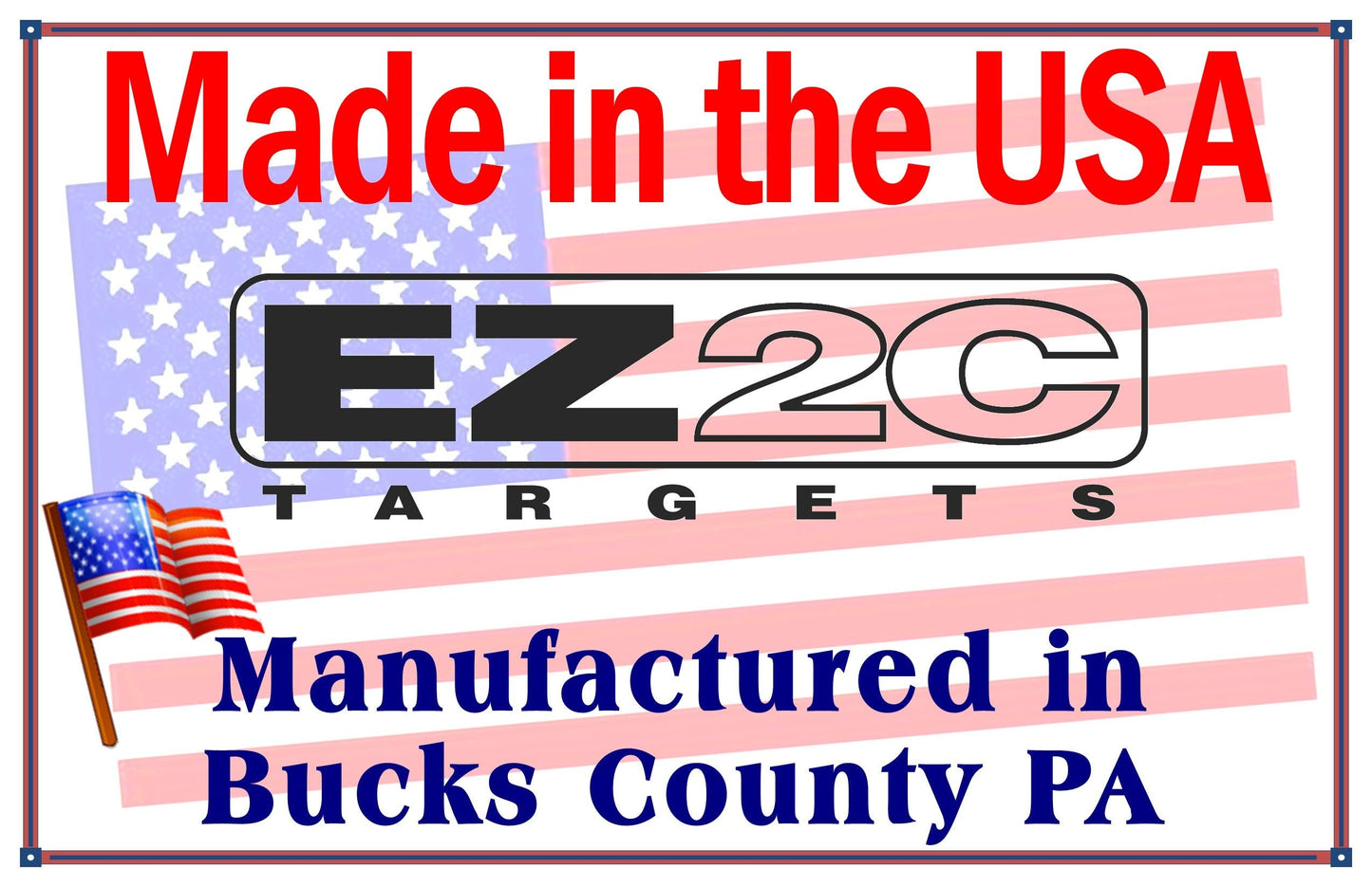 EZ2C Targets #9: 8" Bullseye Paper Shooting Target 11"x17" USA MADE Hi-Visibility