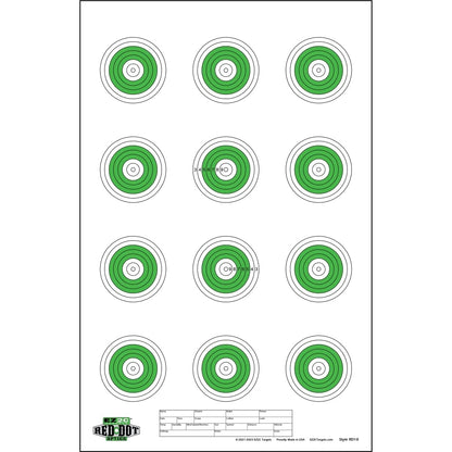 25 EZ2C Targets Style 27/RD10: Small-bore 50ft Paper Shooting Target 11"x17" USA MADE Pad of 25