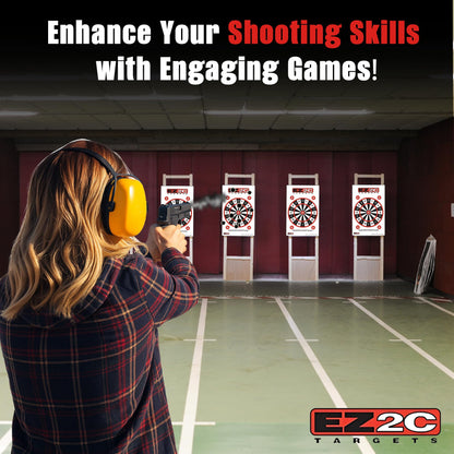 EZ2C Targets #15: Dartboard Paper Shooting Target 11"x17" USA Made