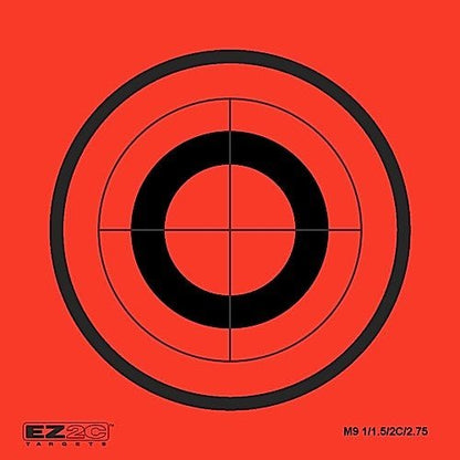 100 EZ2C Mini Shooting Targets, Bright Fluorescent Self-Adhesive 3.5" x 3.5" USA MADE (Pack of 100)