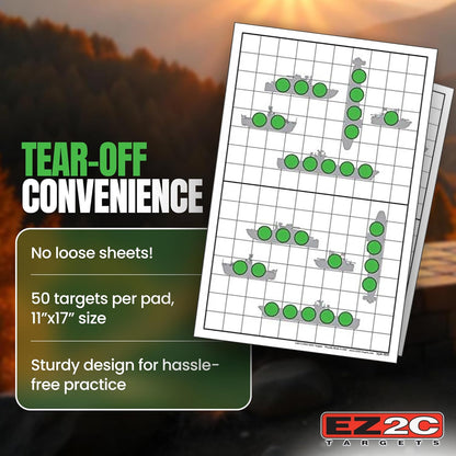 EZ2C Targets 22/RD9: Sink the Boats 11"x17" USA MADE Fun Paper Target