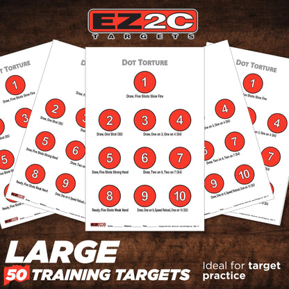 EZ2C Targets #17: Dot Torture Drill 11"x17" Paper Shooting Target USA MADE