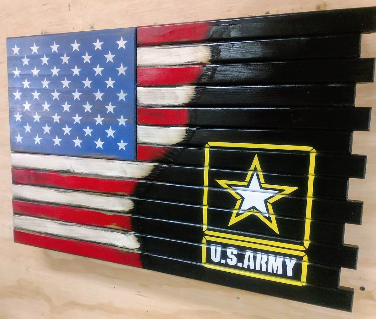 Small Hidden Gun Case with ½ USA Flag and ½ Graphic Design