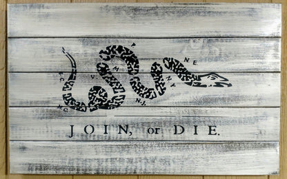 "Join or Die" Hidden Gun Storage Sign