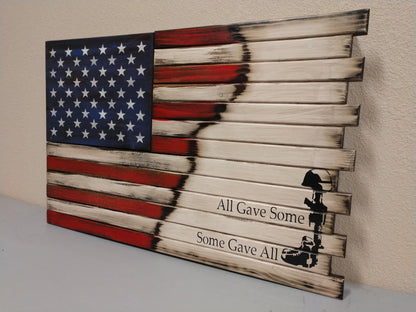Small Hidden Gun Case with ½ USA Flag and ½ Graphic Design