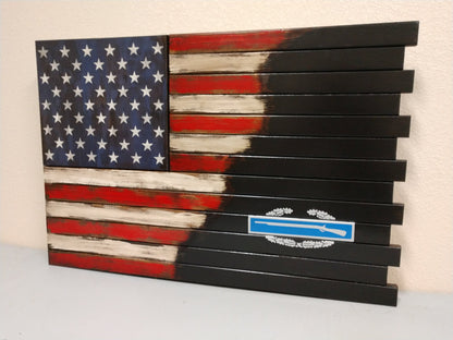 Premium 2 Compartment Gun Case - Half Flag & Half Logo Designs