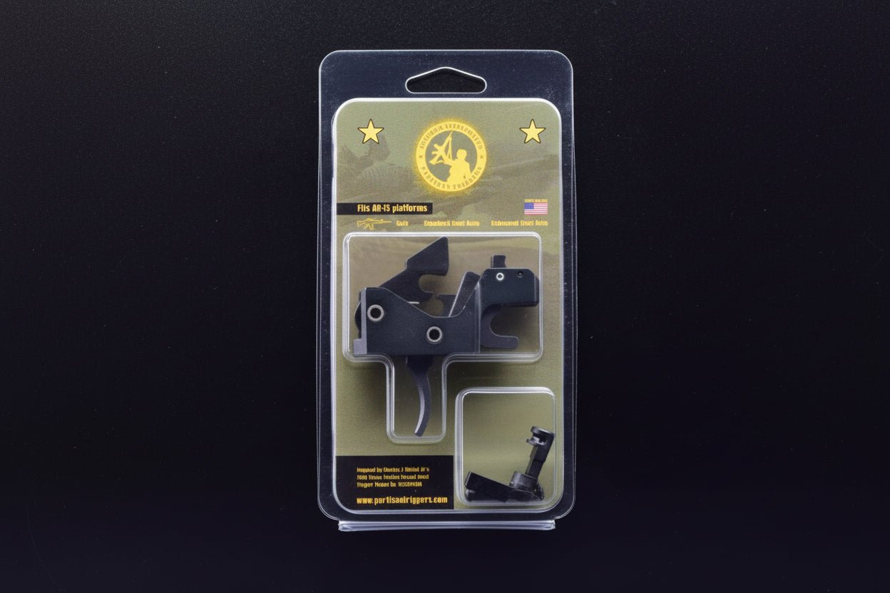 Partisan Disruptor FRT 3-Pack (Black) — AR-15 Drop-In Forced Reset Trigger (USA Made)