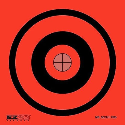 100 EZ2C Mini Shooting Targets, Bright Fluorescent Self-Adhesive 3.5" x 3.5" USA MADE (Pack of 100)