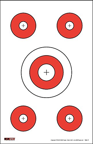125 EZ2C Targets Tactical Favorites 5 Styles Paper Targets Bundle 11"x17" USA Made